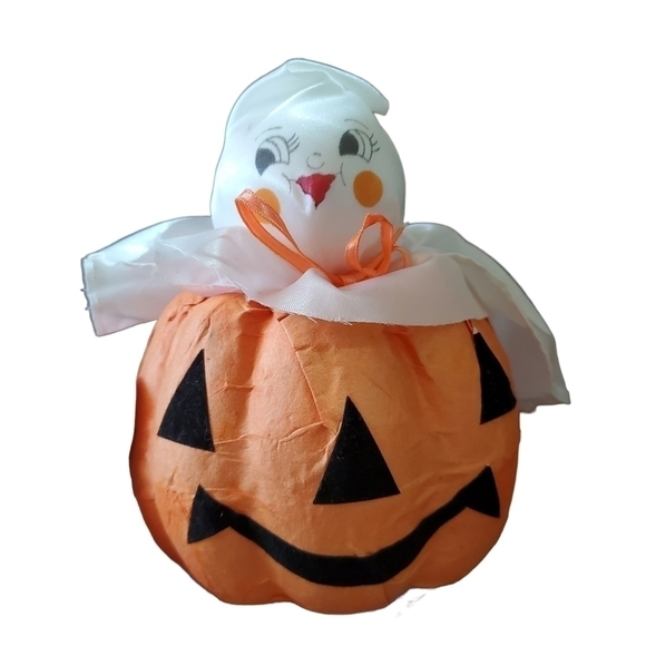 Vtg 90's Pumpkin and Ghost Halloween decor - Picture 2 of 10